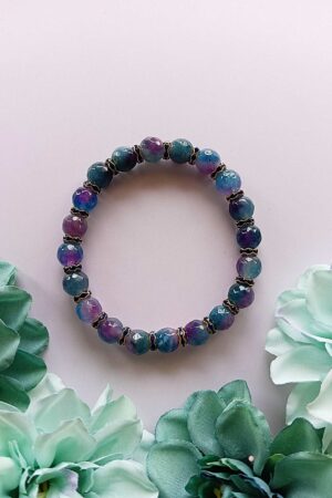 Blue-Violet Agate beads Bracelet
