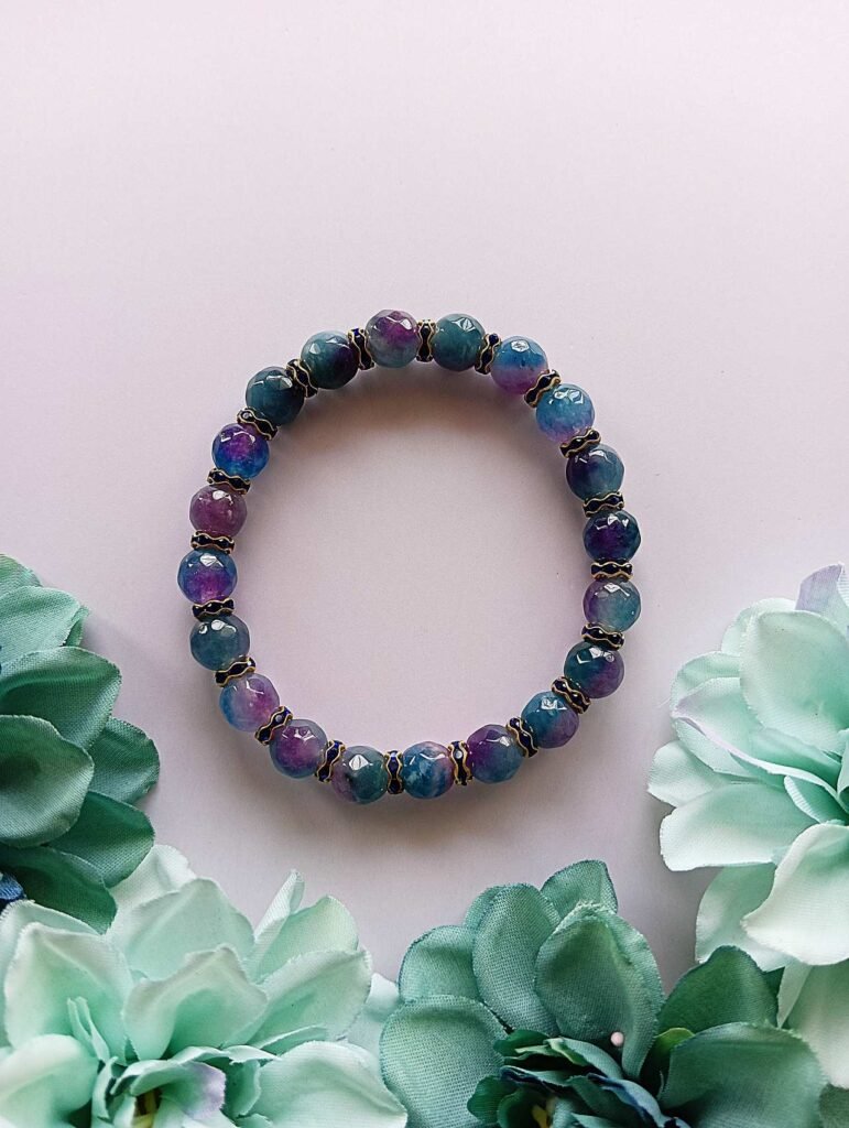 Blue-Violet Agate beads Bracelet
