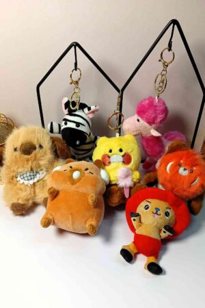 Animal Plush Keychain Bag Charm