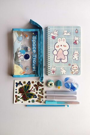 Blue Star Bunny Notebook Set