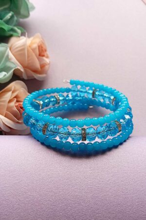 Azure Dreams Beaded Wrap Bracelet