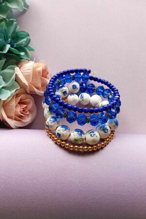 Celestial Waves Beaded Wrap Bracelet
