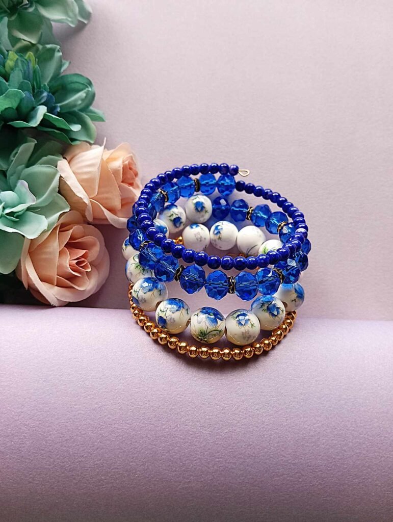 Celestial Waves Beaded Wrap Bracelet