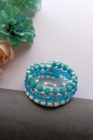 Ethereal Light Beaded Wrap Bracelet