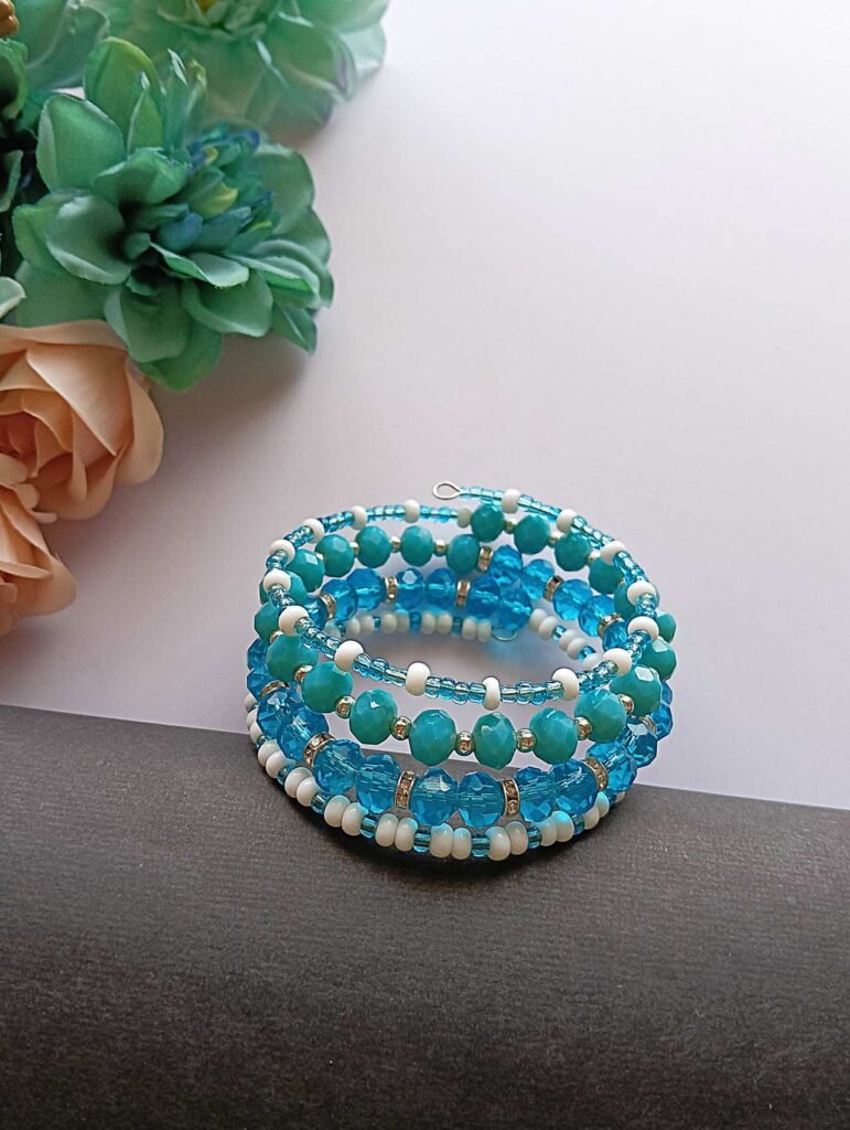 Ethereal Light Beaded Wrap Bracelet