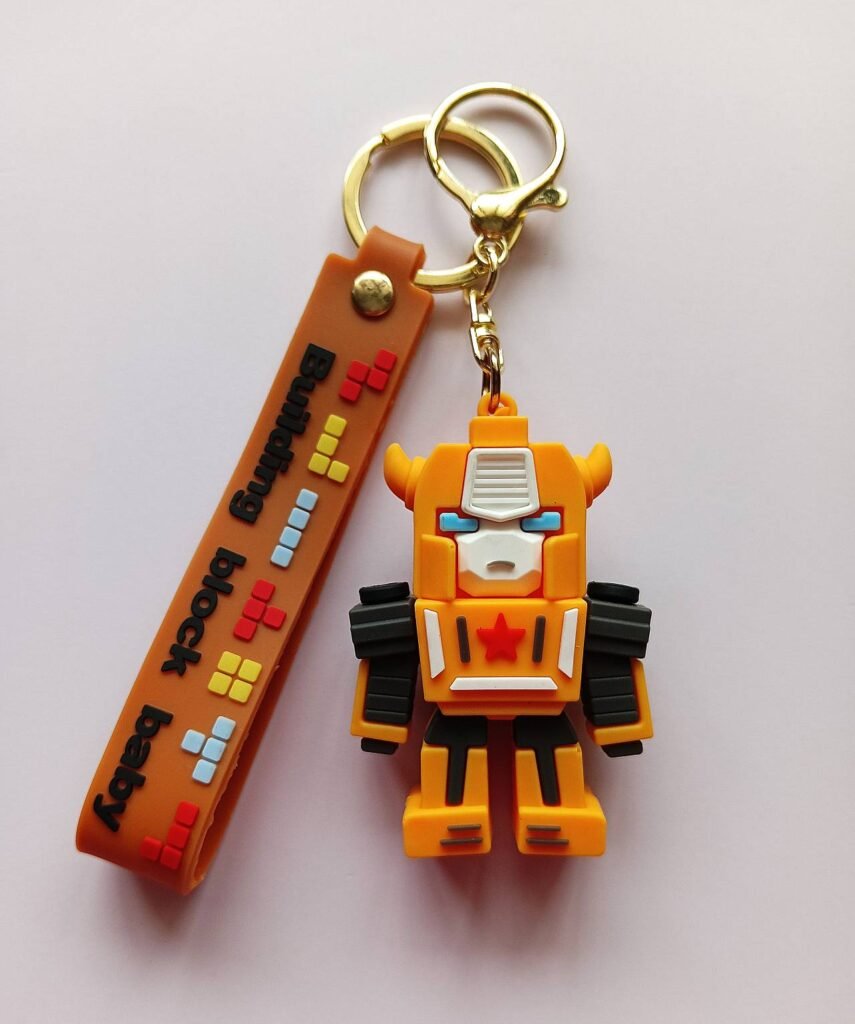 Bumblebee Transformers 3D Silicon Keychain Bag charms with Lanyard