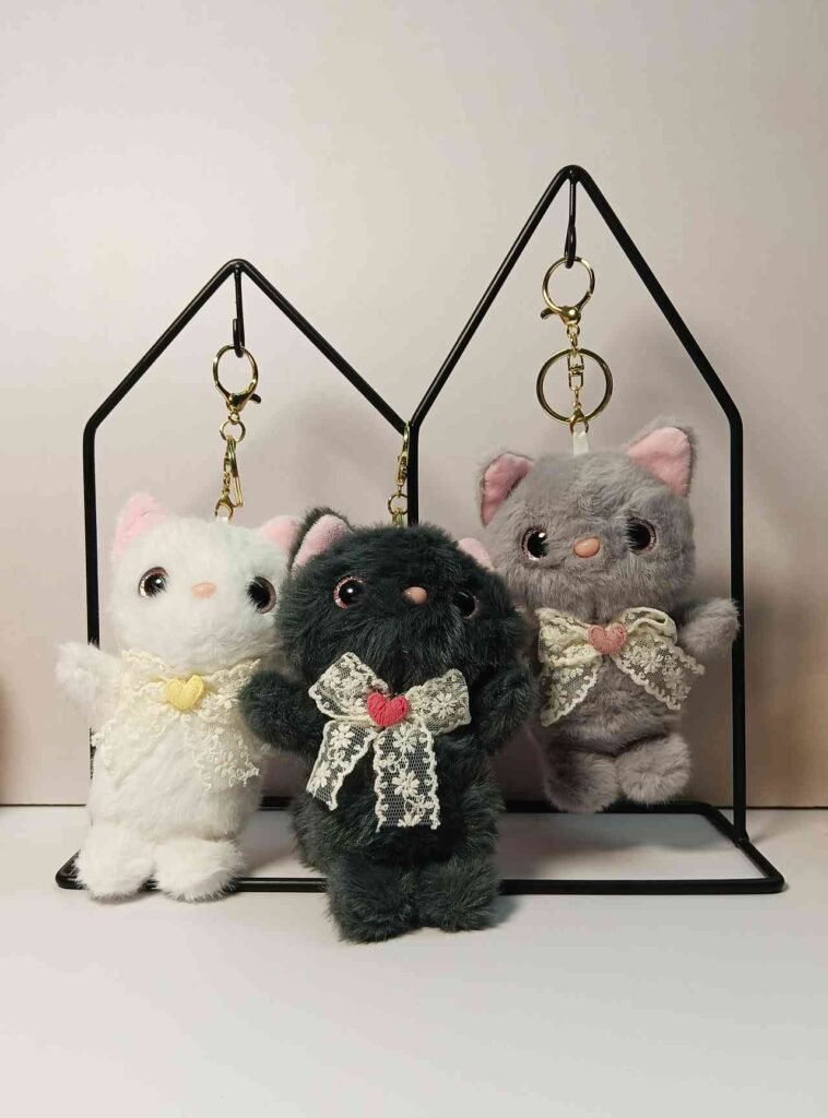 Cat Plush Keychain Bag Charm