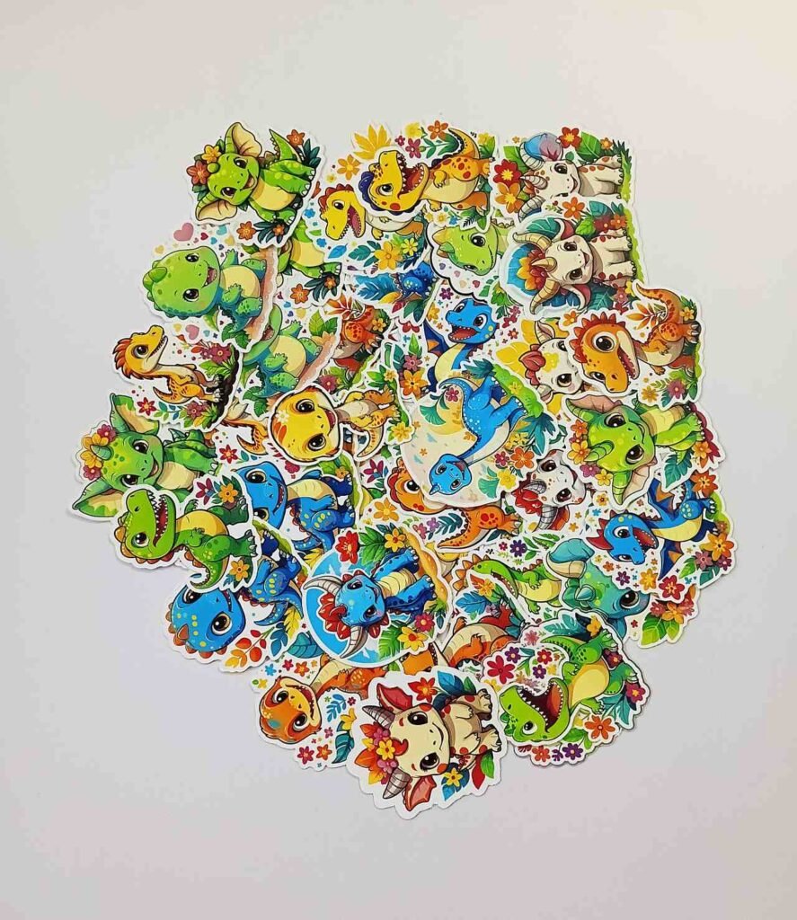 Dinosaur Stickers 45 pieces Die Cut