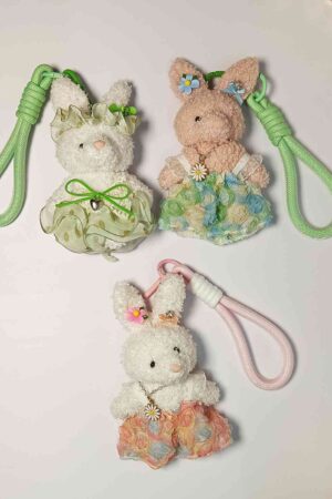 Dressed Bunny Plush Bag Charm