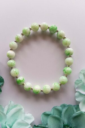 Green Marble Beads Bracelet