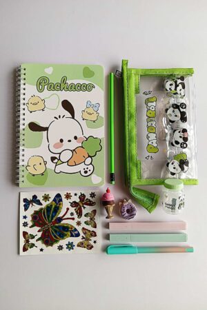 Green Cartoon Notebook Set