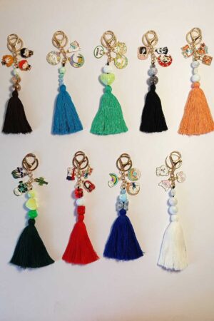 Boho Tassel Keychain-Beaded Bag Charms