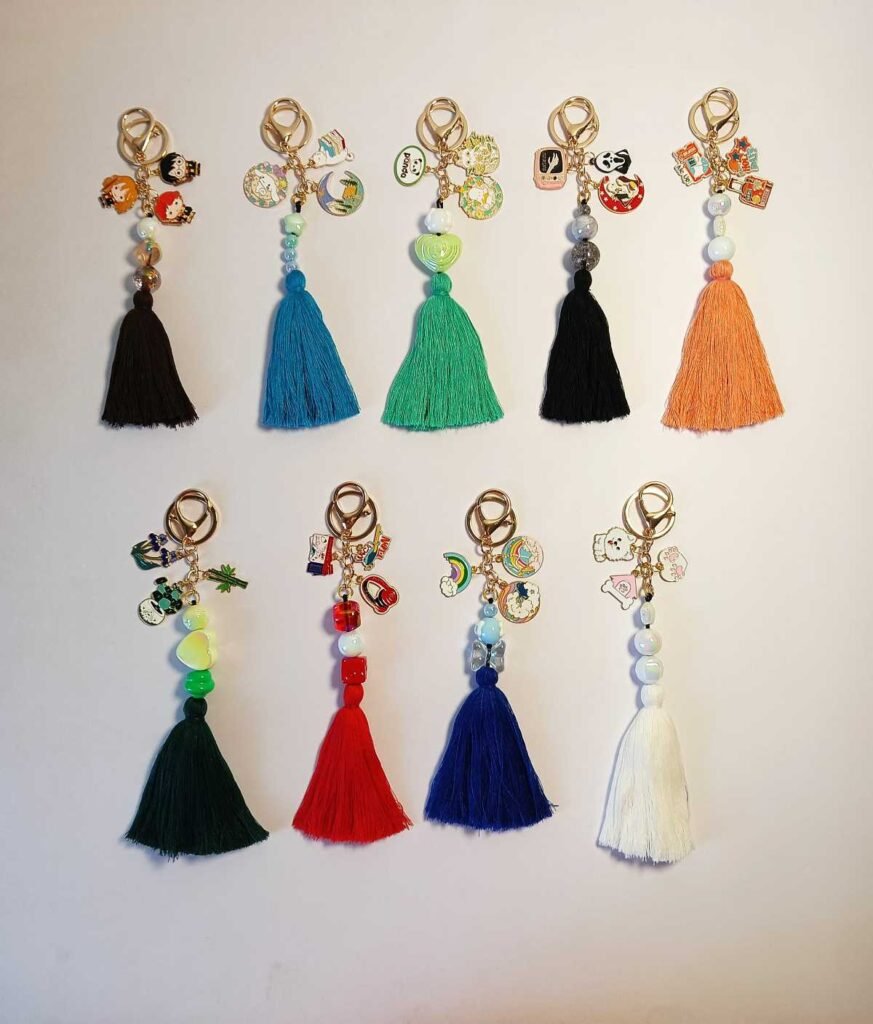Boho Tassel Keychain-Beaded Bag Charms