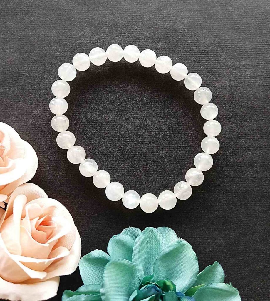 Natural Moonstone bracelet 8mm beads 7.5inch