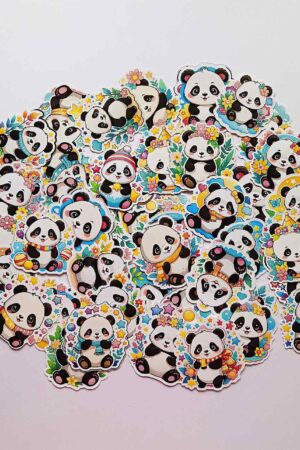 Panda Die Cut Stickers 50 pieces