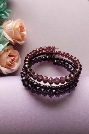 Amethyst Bloom Beaded Wrap Bracelet