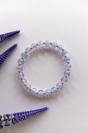 Berry Breeze Gradient Glass Beads Bracelet