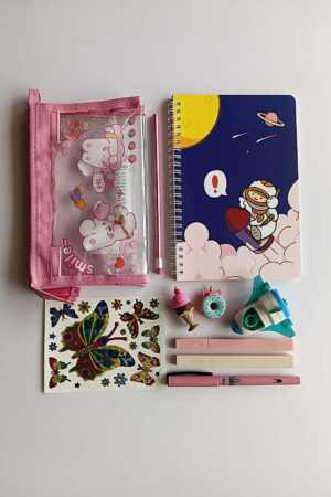 Pink Astronaut Notebook Set