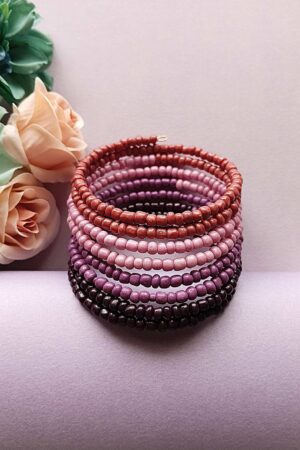 Blush Twilight Beaded Wrap Bracelet