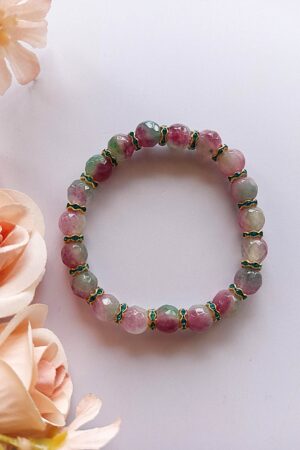 Floral Fantasy Agate bead Bracelet