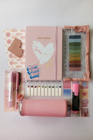 Pink Heart Stationery Set