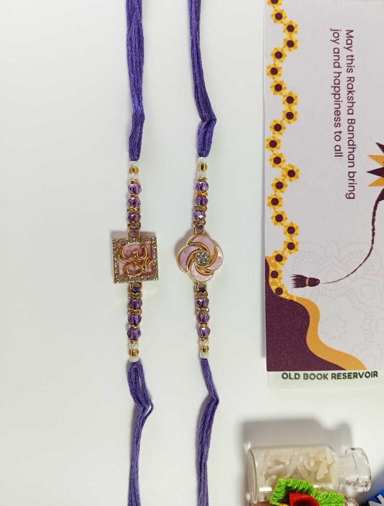 Travel Rakhi Gift Box: Plum Rakhi Set for Brother
