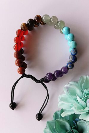Natural Seven Chakra Double Layer Bracelet 8mm beads