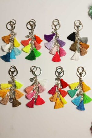 Bohemian Tassel Keychain-Tibetan Silver Bag Charms