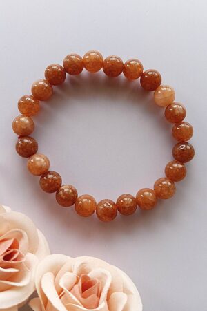 Natural Sunstone bracelet 8mm beads 7.5inch