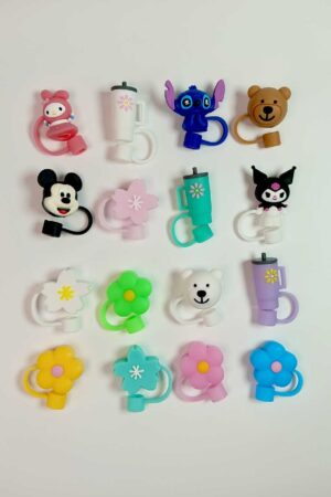 Silicone Straw Cover Cap for Tumbler- 4 Pcs Straw Cap for Sipper