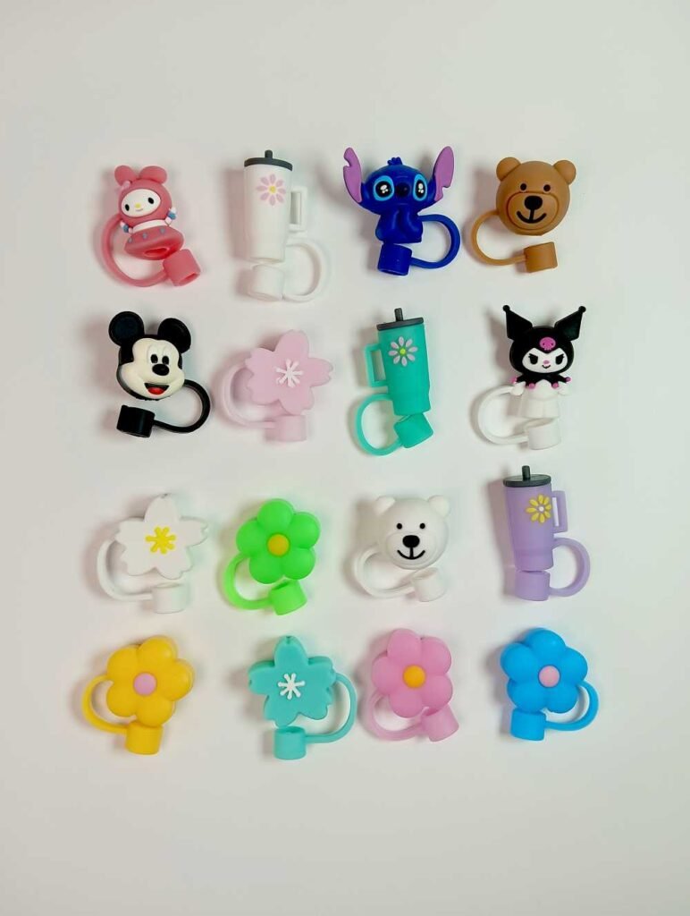 Silicone Straw Cover Cap for Tumbler- 4 Pcs Straw Cap for Sipper