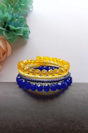 Golden Waves Beaded Wrap Bracelet