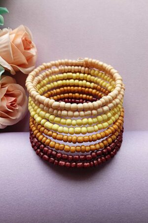 Autumn Blaze Beaded Wrap Bracelet